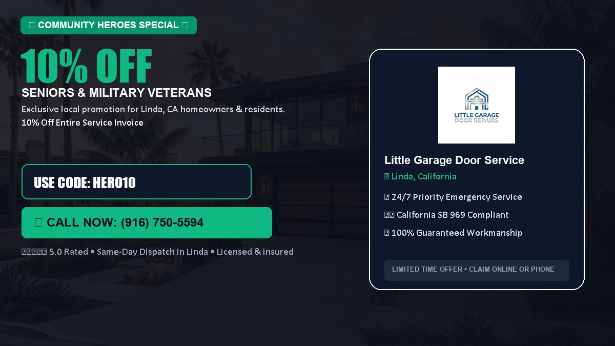 10% OFF Senior Citizens (65+) & Military / Veteran Community Discount in Linda, CA